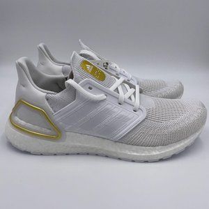 Adidas Ultraboost 20 White / Gold  Womens Shoes